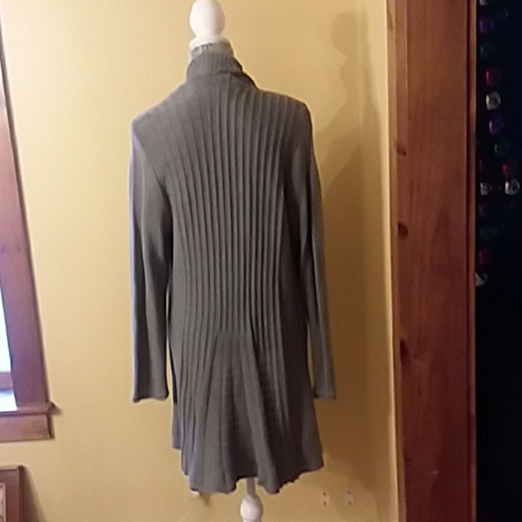 Elementz Sweaters Classy Grey Sweater Jacket With Fit And Flair